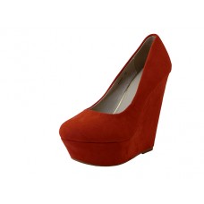 PINKY-A - Wholesale Women's "Mixx Shuz" 5½ Inches High Wedge (*Orange Color) *Close Out $36.00 Case / $3.00/Pr.